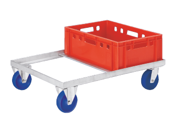 Double dolly with 2 block-​ and 2 steering Rolers