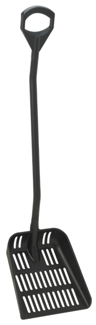 Ergonomische Schaufel mit Abflusslöchern, 380 x 340 x 90 mm, 1305 mm