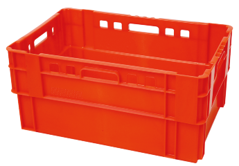 Stacking and nesting crate E3 EVO, perforated sides/bottom