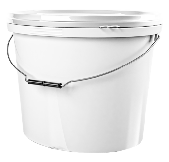 Oval bucket 18 l, with lid