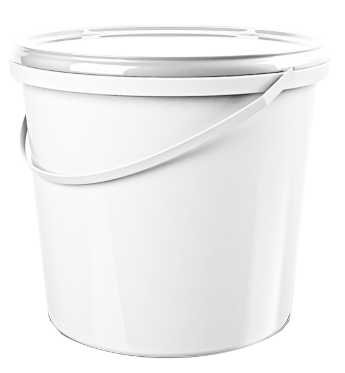 round bucket 10 l, with lid