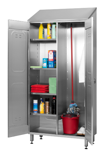 Cupboard for cleaning materials