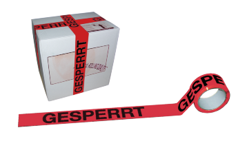 Ljepljive trake -​ štampa:"GESPERRT"