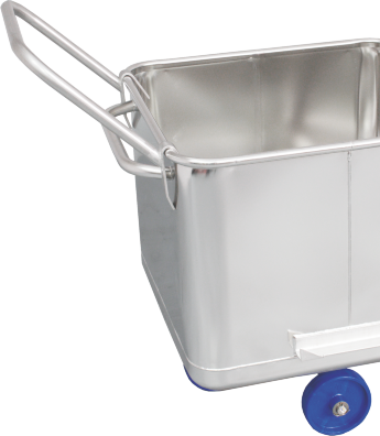 Removable pushing aid for standard Euro tubs