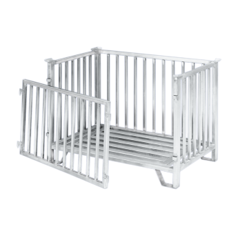 Pallet cage, 1 long side removable.
