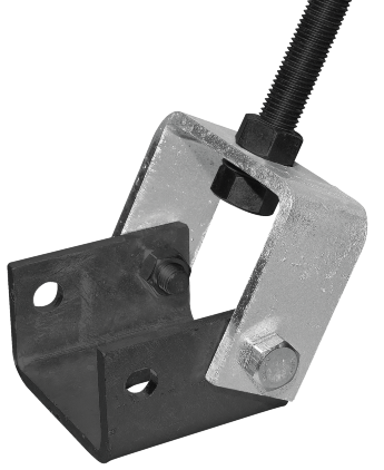 Tubular rail clamping piece, galvanised