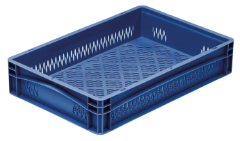 Containers for cooked sausage, perforated sides/bottom