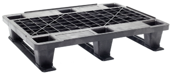 EM2 Lightweight Plastic Pallet, 3 runners (clipped on)