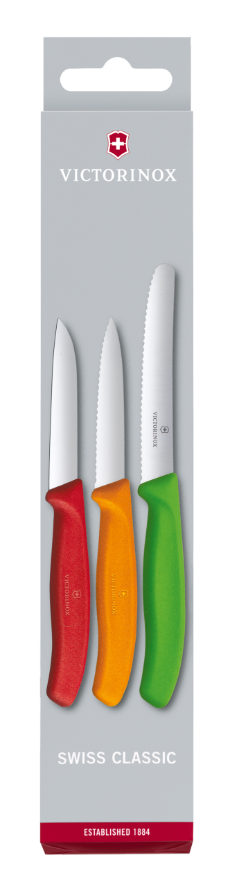 Swiss Classic Paring Knife Set, multicoloures, 3 Pieces