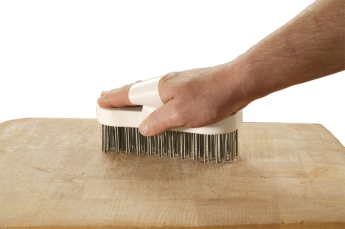 Chopping block brush