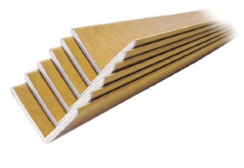 Angular edge protectors made of solid board, 3 mm