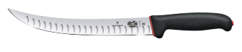 Fibrox Dual Grip, butcher knife 25 cm, curved, narrow, scalloped edge