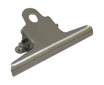 Meatl and X-​ray detectable clips made of stainless steel