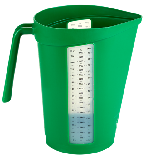 Messbecher, 2 Liter, grün