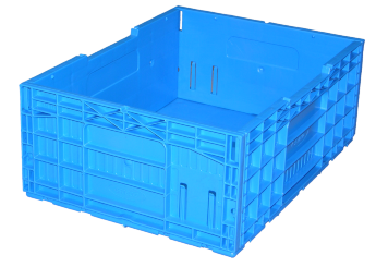 Plastic container, collapsible, blue