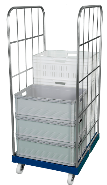 Plastic roll container 2-​sided for e-​boxes