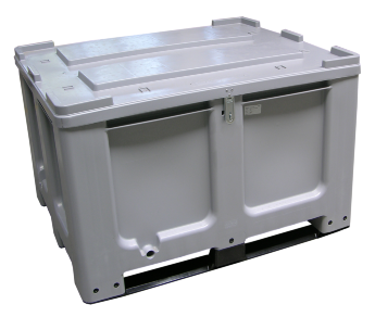 Pallet box 610 l with hinged lid