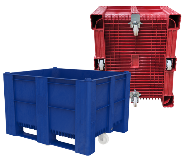 Dolav ACE Pallet box 610 litres with 4 wheels - stackable