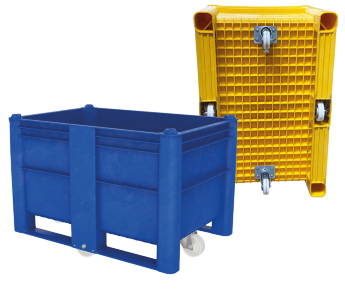 Dolav large container 500 l, on 4 wheels, stackable