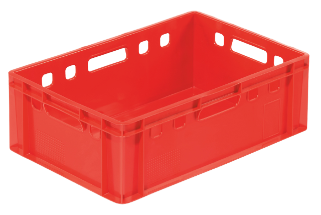 Plastic meat crate E2 - ROT