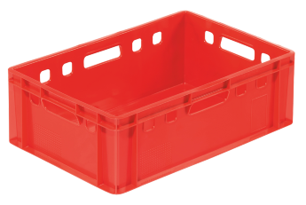 Plastic meat crate E2 -​ ROT