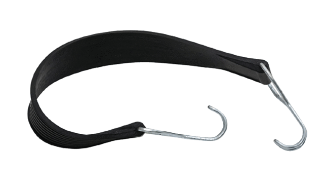 Rubber tension strap - 2 hooks