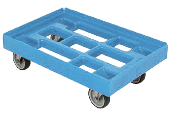 Transportroller mit Gummi-​Lenkrollen