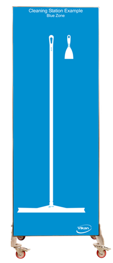 Schattenwand, zweiseitig, mobil mit Rollen, weiße Schatten -​ 2000x750mm