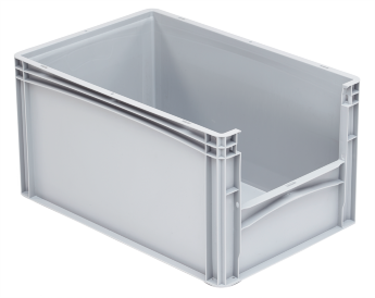 Eurobehälter basicline 600 x 400 x 320 mm, mit Entnahmeöffnung