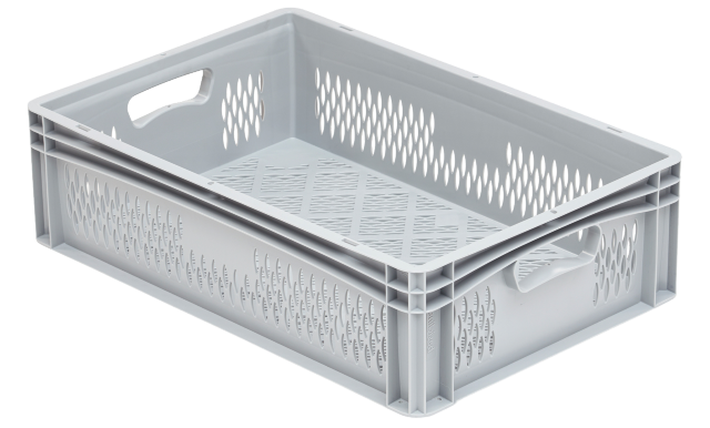 Euro container basicline BLO64H3, perforated sides/bottom