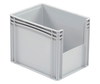 Eurobehälter basicline 400 x 300 x 320 mm, mit Entnahmeöffnung