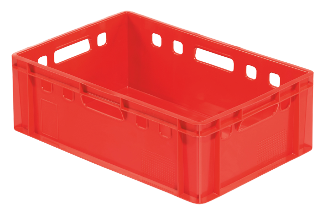 Plastic meat crate E2 - RED