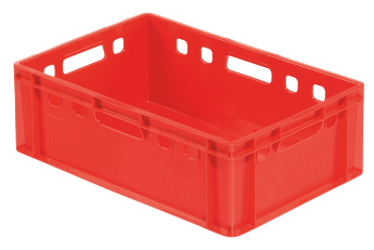Plastic meat crate E2 -​ RED