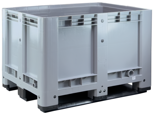 Palettenbox HD aus Kunststoff 470 Liter, 1.200 x 800 x 780 mm, GRAU