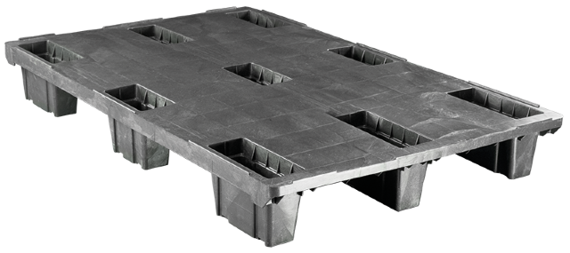 EG1 Kunststoff-Leichtpalette 1.200 x 800 mm geschlossen, 9 Füße