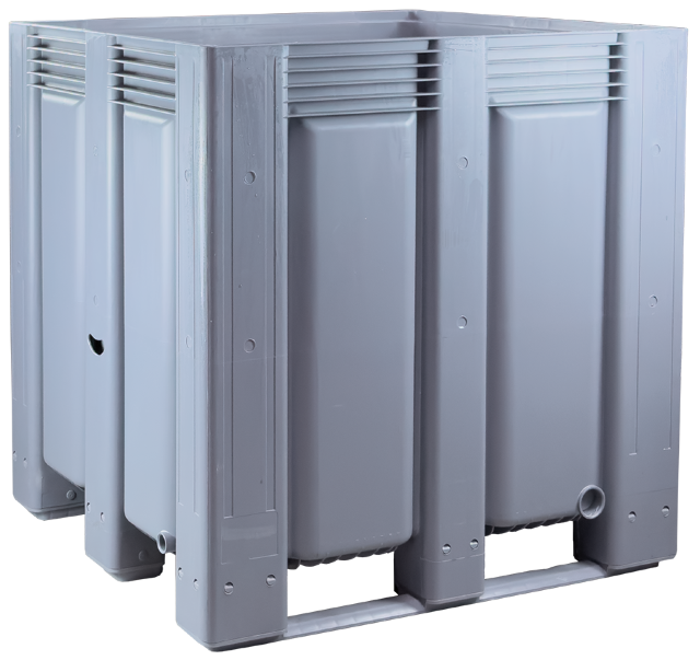 DPC Plastic Pallet Box 1.120 l, 1.200 x 1.000 x 1200 mm, GREY