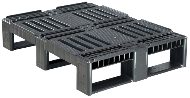 CR2 ECO Plastična polupaleta 800 x 600 mm, 3 podnice