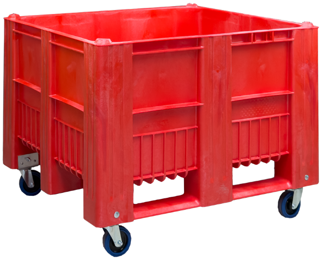 CB3-4R Palettenbox | 1.200 x 1.000 mm | 610 Liter | 4 Räder
