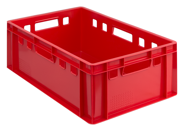 Plastic meat crate E2 - RED