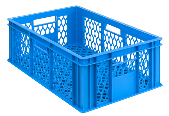 Containers for cooked sausage, perforated sides/bottom