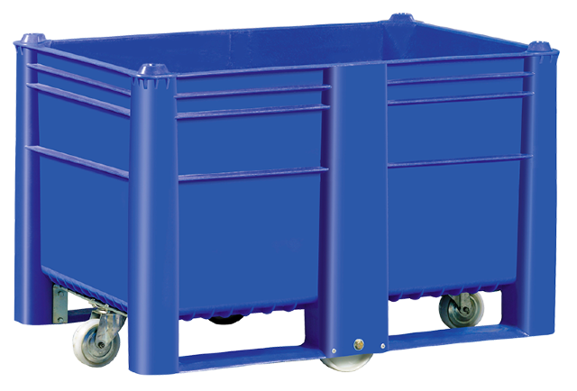 Dolav Palettenbox 1.200 x 800 mm - 500 Liter, mit 4 Rollen stapelbar
