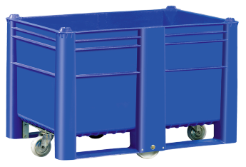 SOLID 800-​SR Palettenbox | 500 Liter | 4 Rollen