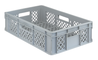 Containers for cooked sausage, perforated sides/bottom