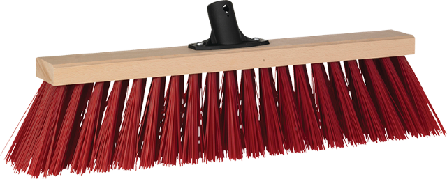 Street broom with threaded shank, 460 mm, hard