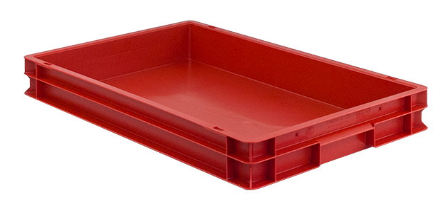 RuBox 6475 Euro Crate | 600 x 400 x 75 mm | Red
